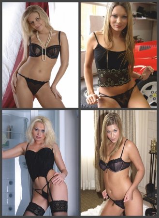 Blondes in Black Lingerie (June 2020)